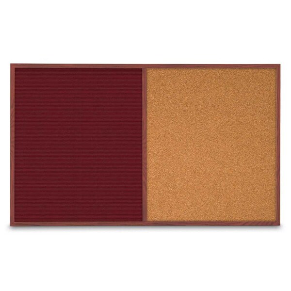 Enclosed Corkboard, 3 Door, 96"x48", 4" Fra